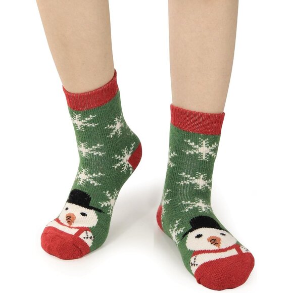 BenSorts Women 5 Packs Christmas Winter Thick Warm Polyester Boots Socks - Picture 7 of 8